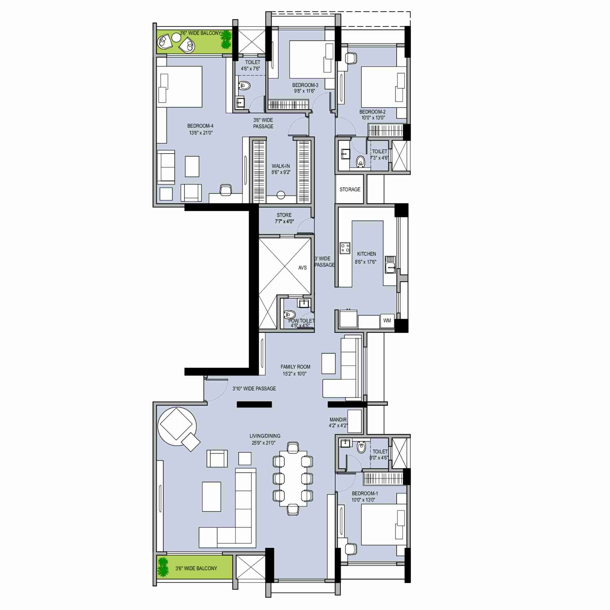 Nandivardhan-Parkway-Floor-Plan-4-BHK-2098-Sqft